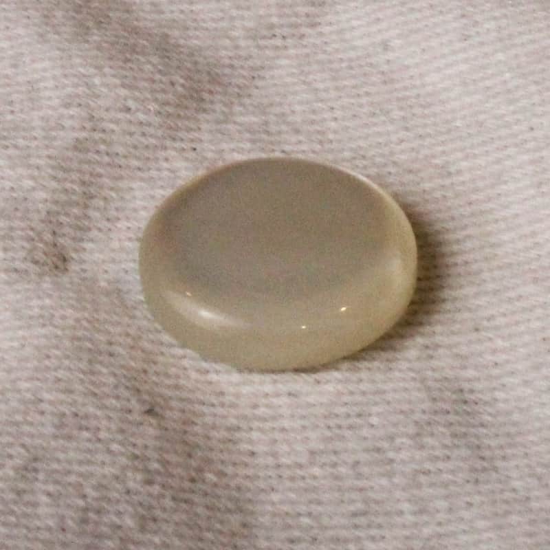 Flat Button Accordion Part - White Pearl Treble Button 14.3mm x 3.3mm image 1
