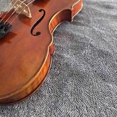 Dahlia 5 string acoustic/electriv violin by G. Edward Luthieryin #424 2016 - Light brown image 3