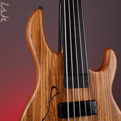 2001 Celinder Aura 5-String Bass Natural *Owned by Richard Bona* image 4