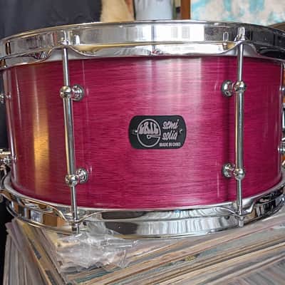 14x6.5 Purpleheart Exotic steam bent semi-solid snare drum by Erie drums and shells image 1