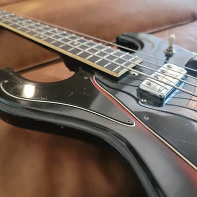 Vintage Horugel Short Scale Bass Guitar MIJ Japan Sunburst 1960s-1970s image 14