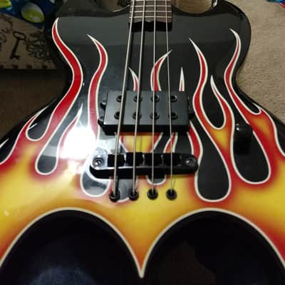 Brownsville Bat bass 1982 Black with flame top image 1