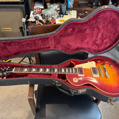 Gibson 59 reissue pre-historic 1985 - Flame Top Cherry Sunburst image 1