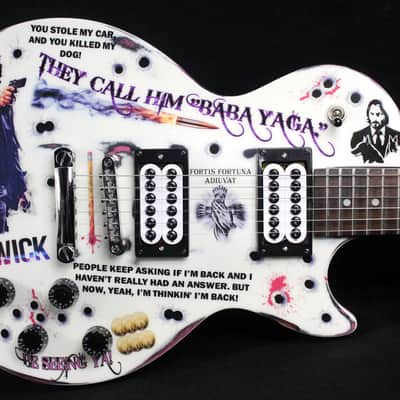 Custom Painted and Upgraded Epiphone Les Paul Studio LT-Aged and Worn With Graphics And Matching Headstock image 2