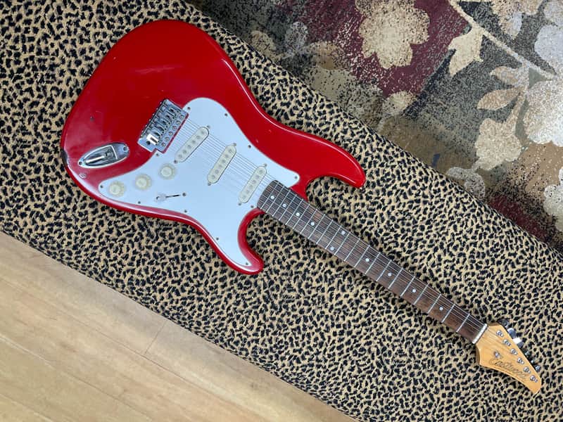 Oscar Schmidt Eastwood S-Type Electric Guitar 90's - Red image 1