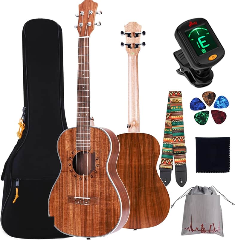 Baritone Ukulele 30 Inch for Beginners, Ukelele Kit for Starter or Professional Best Selection Wood - Natural Matte image 1