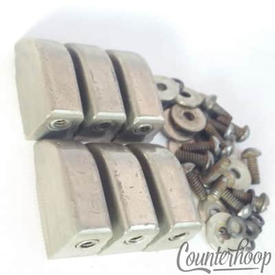 *Leedy 6x Beavertail Floor/Tom/Snare Drum Lugs Nickel No-Tab Vintage 40s-50 USA* image 1