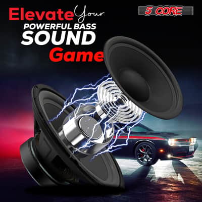 5 Core 10 Inch Subwoofer pair 600W Car Audio Sub Woofer 4 Ohm w Deep Bass Replacement Loud Speaker image 10