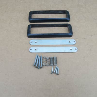 1960s Silvertone 1418 Guitar Pickup Rings Wth Brackets Screws Springs Teisco image 3