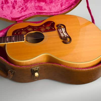 Gibson  J-200N Flat Top Acoustic Guitar (1958), ser. #A-27247, original brown hard shell case. image 12