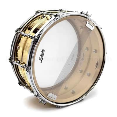 Ludwig LB422BKT Supraphonic Hammered Brass Snare Drum 14x6.5 w/Tube Lugs image 3