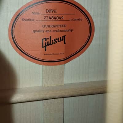 Gibson Dove - Antique Natural Gloss- Bone nut and Saddle - Professional Set up - Free shipping image 9