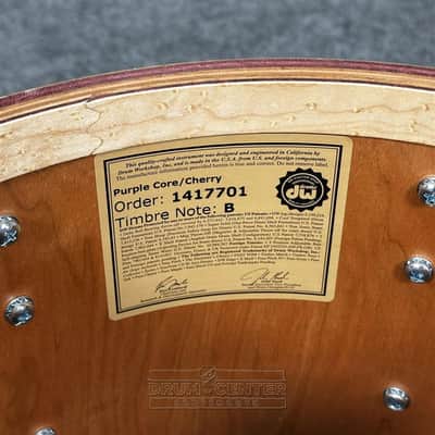 DW Collectors PurpleCore Cherry 6pc Drum Set Brown Birdseye Maple w/Gold Hw image 10