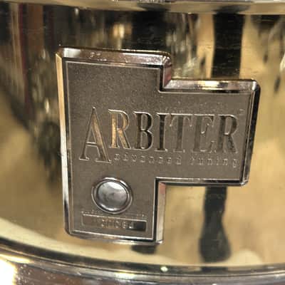 Arbiter 5 1/2" X 14" Snare Drum (733A-2256) 90's - BOW - Brass Over Wood image 2
