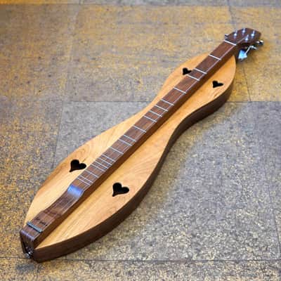 McSpadden 4FHWC Cherry/Walnut Flathead Hourglass Mountain Dulcimer w/Padded Gig Bag image 3
