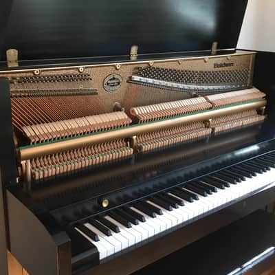 1994 Vintage Made in USA Baldwin 243HP Ebony Black Lacquer Acoustic Upright Studio Piano + Original Bench Key image 11