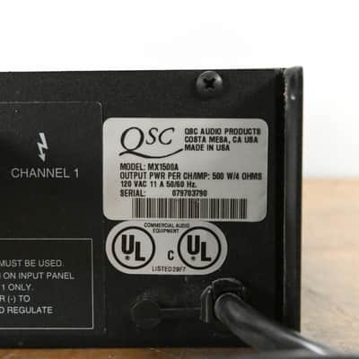 QSC MX 1500a 2-Channel Power Amplifier CG012GT image 9