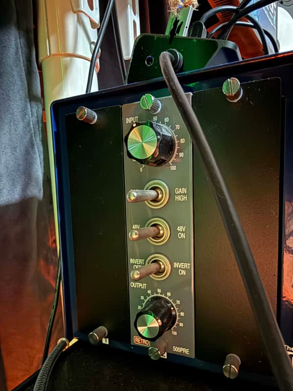 Retro Instruments 500PRE 500 Series Tube Mic Preamp Module + Workhorse Cube 3-Slot Powered 500 Series Frame image 1