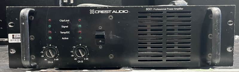 Crest Audio 8001 Professional Stereo Power Amplifier 8001 - Black image 1