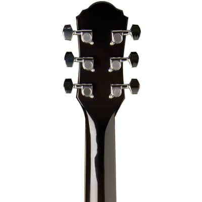 Oscar Schmidt OACEFTB Auditorium Acoustic Electric Guitar, Transparent Black image 9