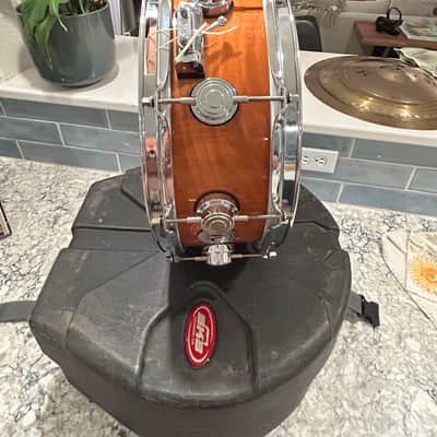 DW Collector's Series Cherry Standard 5x14 Snare Drum 2012 - Natural Gloss Lacquer w/ Hard Case image 7