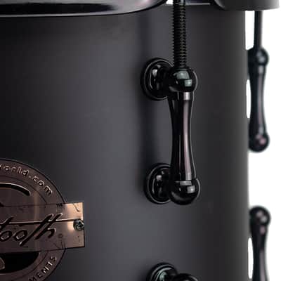 Sawtooth Hickory Series Concert Toms, 6" x 8" & 8" x 8" Matched Pair, Dual-Head Design, 6-Ply Hickory Shells, 3.2 mm Triple-Flange Hoops, Black Nickel Hardware, Chocolate Satin Finish image 16