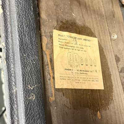 Fender Concert Amp - Original Oxford Speakers - 1964 image 12