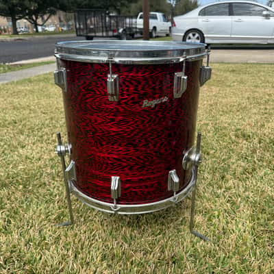 1960s Rogers Holiday Cleveland 12-12-16-20 Red Onyx Drum Set image 17