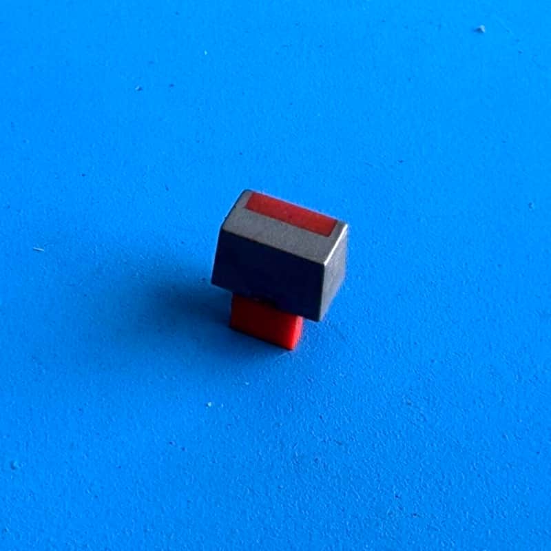 YAMAHA PSR-40 Keyboard Replacement Part: Push Button Cover Cap GRAY/RED [2PCS] image 1