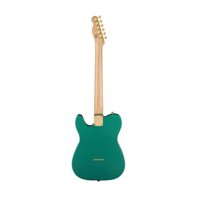 Squier 40th Anniversary Gold Edition Telecaster Electric Guitar, Sherwood Green Metallic image 2