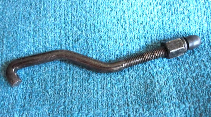 Black Bongo Lug Tension Rod J-Hook with Nut & Cap - USED image 1