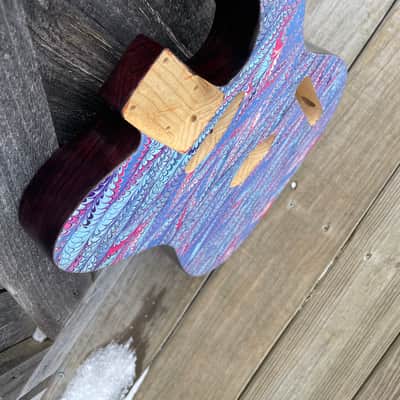 Tonebomb Fender Style Telecaster 2 piece ash tele body Marbled Italian paper top image 5