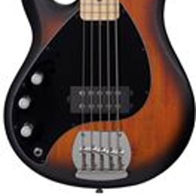 Sterling RAY5 Left Handed 5-String Bass Guitar Vintage Sunburst image 2
