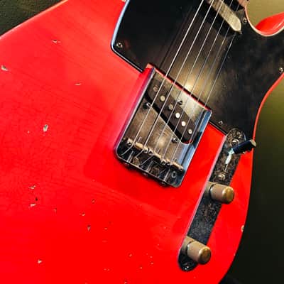 Belle Guitars Teg Custom, Fiesta red - medium relic image 5