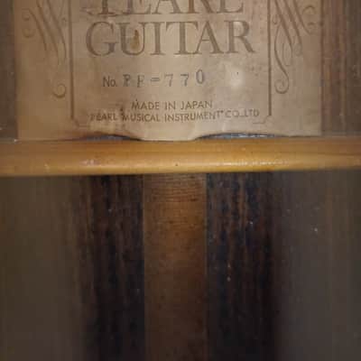 Pearl PF-770 71-72 - Natural Acoustic Guitar Rare image 12
