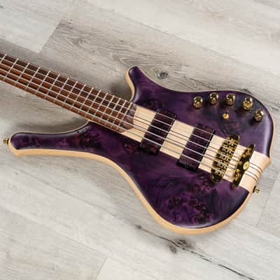 Mayones Comodous MDi 5 Mohini Dey Signature 5-String Bass, Raw Trans Purple image 1