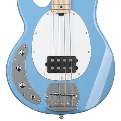 Sterling By Music Man StingRay RAY4 Left-handed Bass Guitar - Chopper Blue image 1