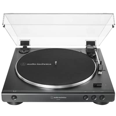Audio-Technica AT-LP60X-BK Fully Automatic Belt-Drive Stereo Turntable 33-1/3 & 45 RPM - Black image 2