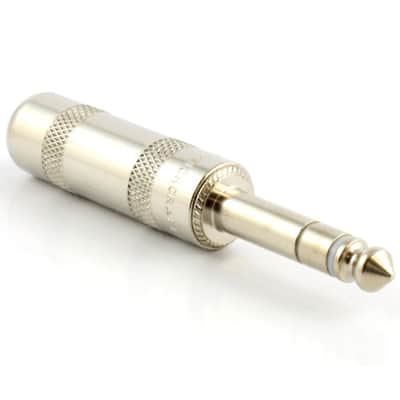Switchcraft 297 Stereo TRS Male 1/4" Inch Plug, Nickel Finish image 1
