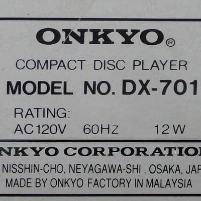 Onkyo DX-701 single disc CD player image 9