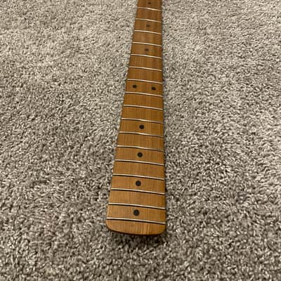 Warmoth Tele Bass Neck (Roasted Maple with Slim Taper) with Schaller BM Light Bass Tuners image 3