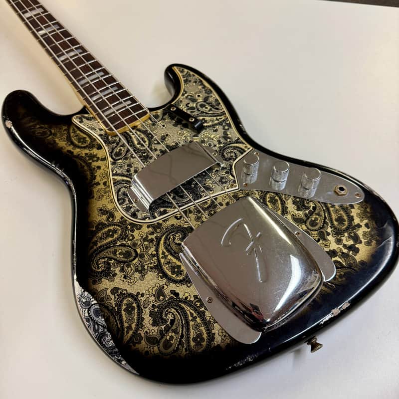 Fender Custom Shop Limited `64 Black Paisley Jazz Bass Relic image 1