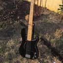 1976 Black/Maple Fender Precision Bass-"A" Width Nut-OHSC