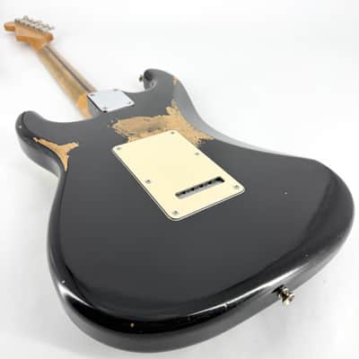 2022 Fender Vintera Road Worn 50s Stratocaster – Black image 15