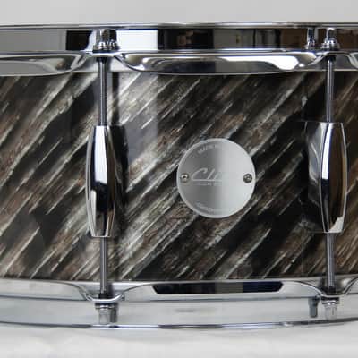 Click Custom 8ply Maple 6x12 Snare Drum Quicksilver Strata Finish image 1