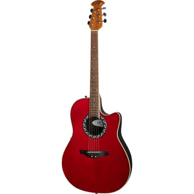 Ovation Applause AE128 Acoustic Electric Guitar - Ruby Red image 4