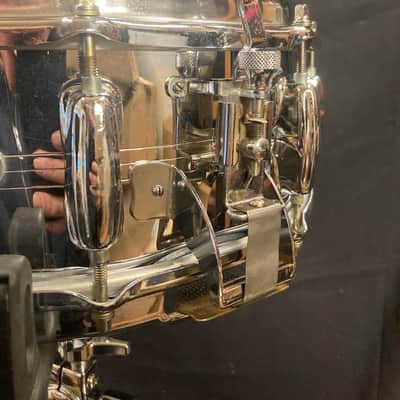 Slingerland - 5x14" Radio King 10-Lug Snare Drum. 1968–1972 - Chrome over Brass image 6