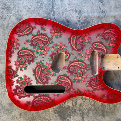 BMC Guitar Body 60's Style Tele® Telecaster® Standard Route Double Bound Red Paisley image 1