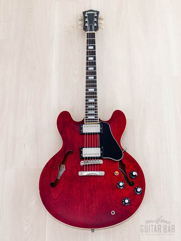 1979 Greco SA-550 Vintage ES Guitar Cherry, Near-Mint w/ Maxon U
