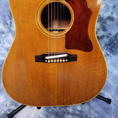 Video Demo Vintage RARE 1965 Gibson J50 Adjustable Bridge Dreadnought Acoustic Guitar New Strings Pro Setup Hard Shell Case image 2